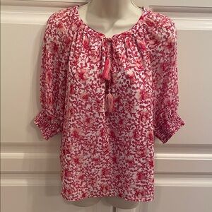 Steve Madden Bb Dakota red floral top sz M